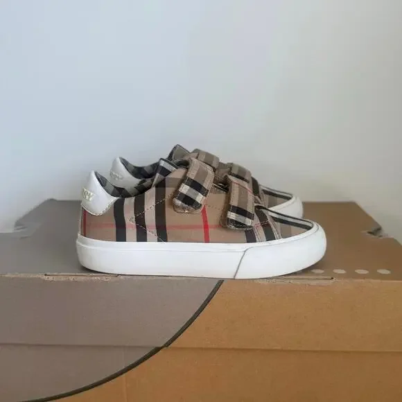 Burberry Mini Markham Check Toddler Sneakers - SZ EU 26 / US 9.5 C - Picture 3 of 14